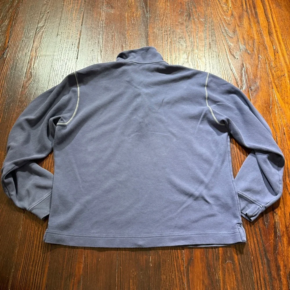Scott Barber Sweater Mens M‎ Blue Pima Cotton 1/4 Zip Pullover Stretch